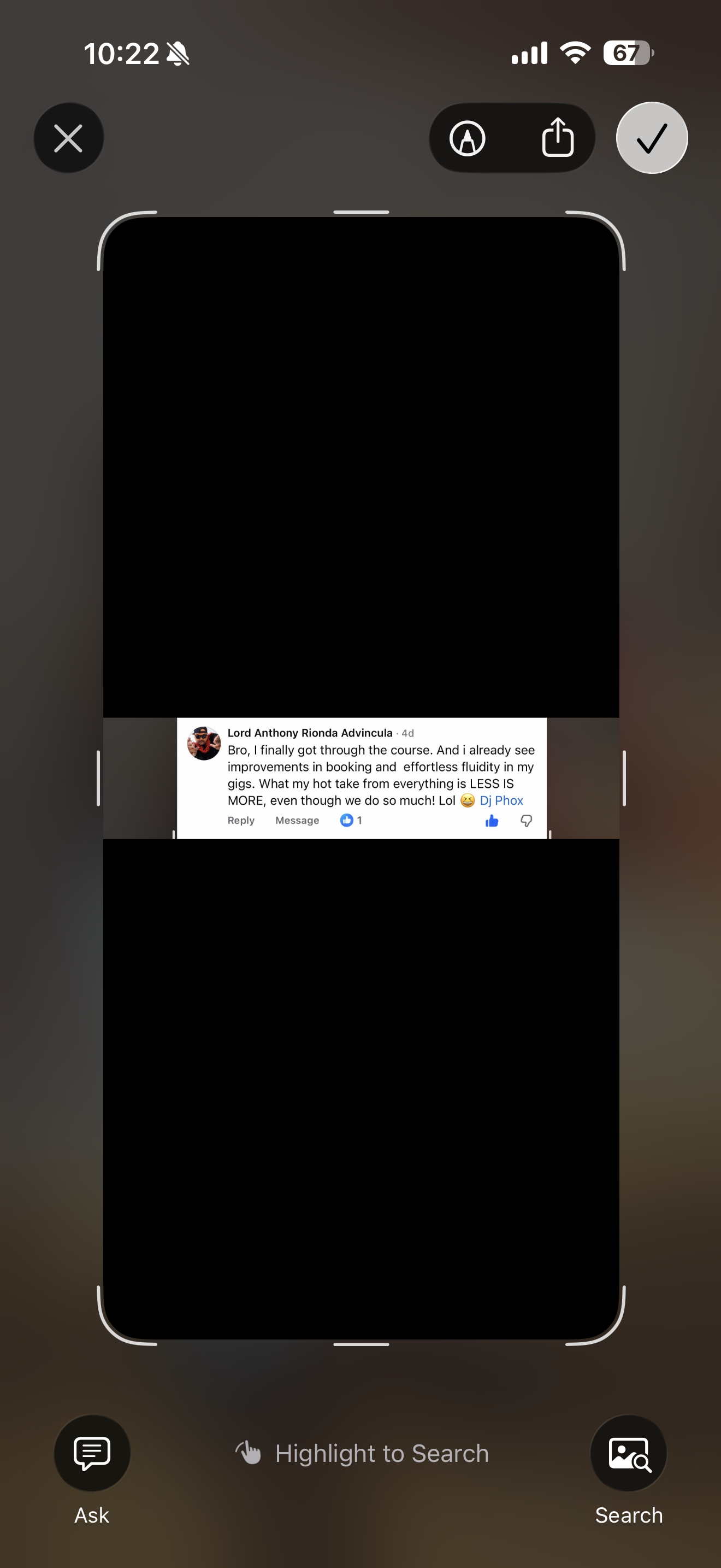 DJ testimonial screenshot